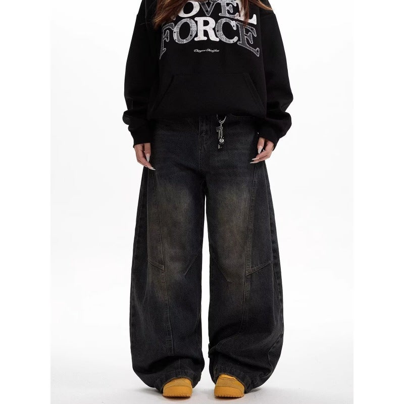 Unisex Classic Denim Jeans Loose Fit Daily Outdoor Wear - Image 3