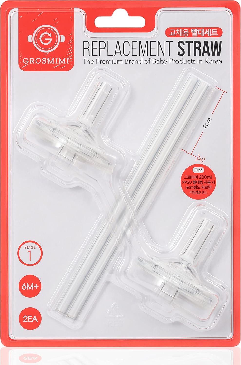Grosmimi Replacements (Straw kit 2-counts, Stage1)