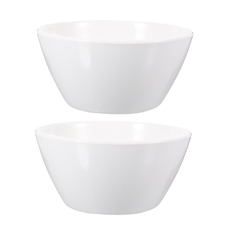2 Pack White Porcelain Soup Bowls For Salad Noodles Easy To Clean And Carry - Image 2