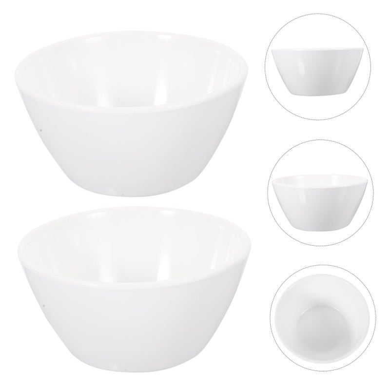 2 Pack White Porcelain Soup Bowls For Salad Noodles Easy To Clean And Carry - Image 5