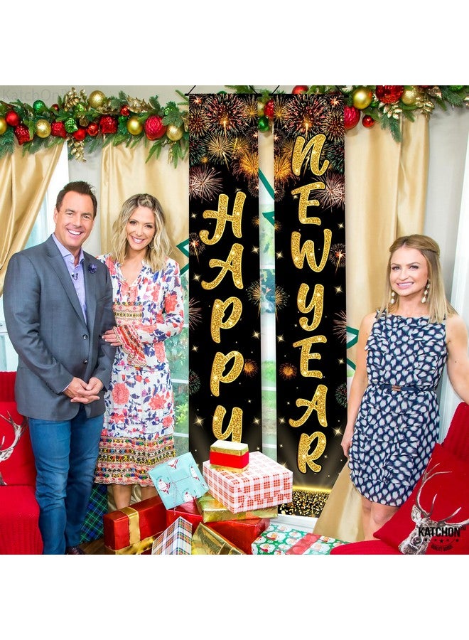 KATCHON لافتة كاتش أون إكسترا لارج سنة جديدة سعيدة - 72x12 بوصة | مستلزمات حفلة ليلة رأس السنة 2025 - Image 5