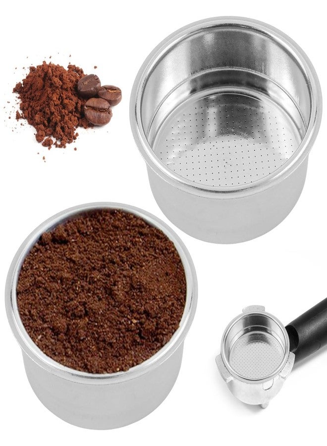 DOERDO DD 51mm Coffee Filter Basket, Stainless Steel Coffee Filter, Double Layer Pressurized Espresso Maker Accessories, 2PCS - Image 1