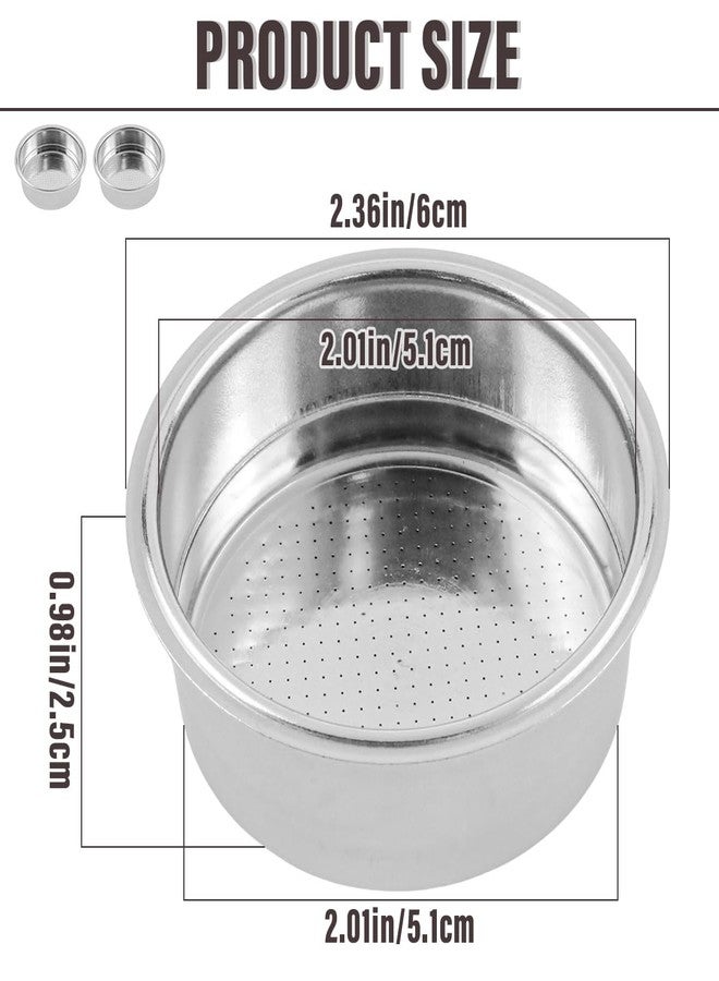 DOERDO DD 51mm Coffee Filter Basket, Stainless Steel Coffee Filter, Double Layer Pressurized Espresso Maker Accessories, 2PCS - Image 2