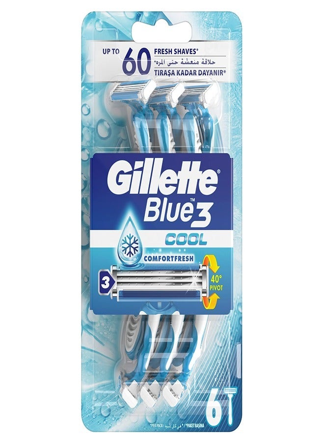 Gillette Blue Cool Disposable 6