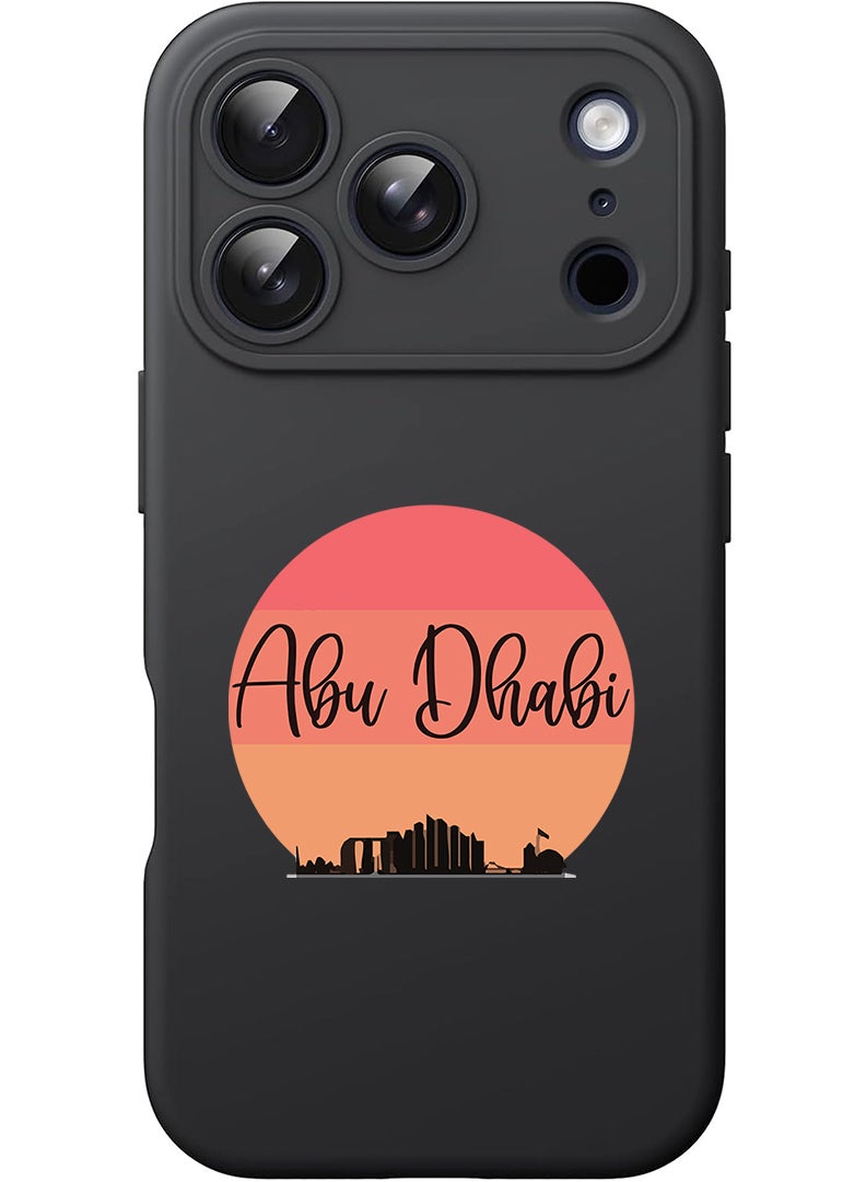 Theodor Protective Slim Fit Case Liquid Silicone Cover with Full Body Protection Anti-Scratch Shockproof Case For Apple iPhone 17 Pro Max (Black) Abu dhabi Sun - Image 1