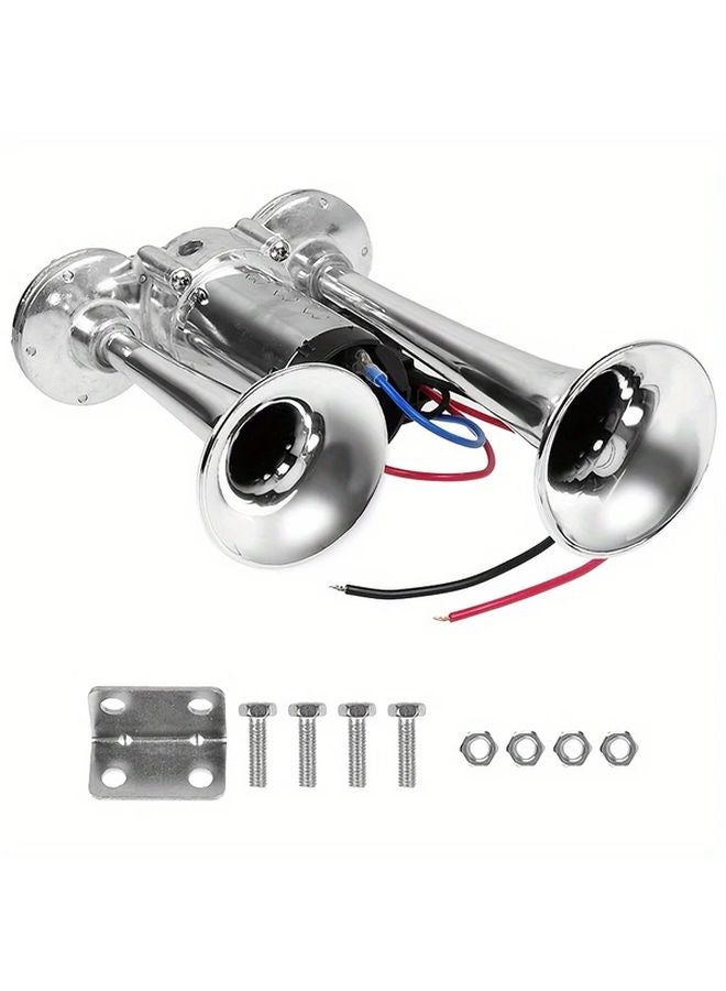 Thick Version Loud Dual Trumpet Air Horn 12V 24V With Compressor For Trucks Cars - Image 4