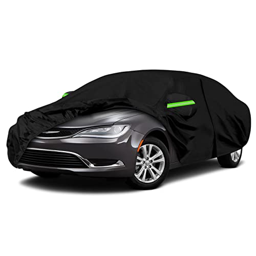 SPORTULI Waterproof Car Cover Replace for 2011-2017 Chrysler 200, 6 Layers All Weather Car Covers with Zipper Door & Windproof Bands for Snow Rain Dust Hail Protection (200) - Image 1