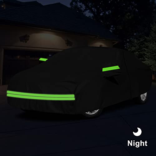 SPORTULI Waterproof Car Cover Replace for 2011-2017 Chrysler 200, 6 Layers All Weather Car Covers with Zipper Door & Windproof Bands for Snow Rain Dust Hail Protection (200) - Image 5