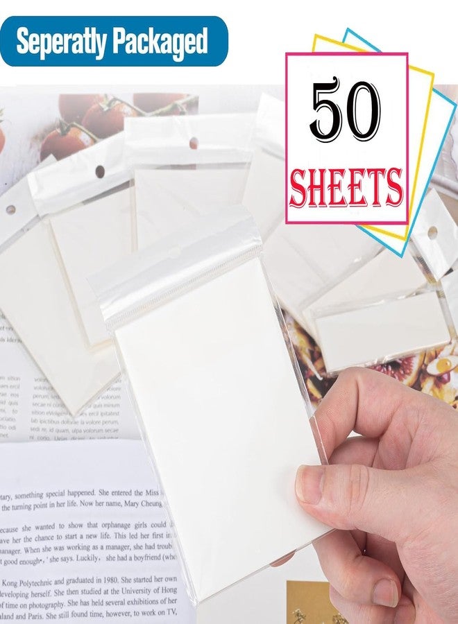 QUAKEL (AK3) Transparent Sticky Notes |Memo Pad | Clear Self-Adhesive Sticky Notes 3x3 Inch | See Through Translucent Note Pads | Self-Stick Note | 50 Sheets [Pack of 1] (76mm X 76mm) - Image 2