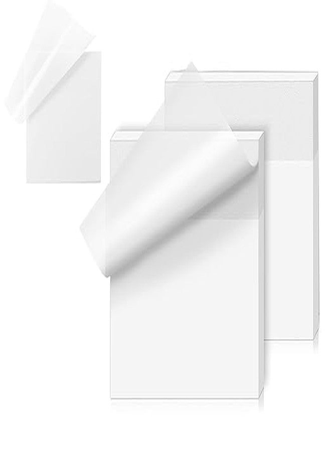 QUAKEL (AK3) Transparent Sticky Notes |Memo Pad | Clear Self-Adhesive Sticky Notes 3x3 Inch | See Through Translucent Note Pads | Self-Stick Note | 50 Sheets [Pack of 1] (76mm X 76mm) - Image 1