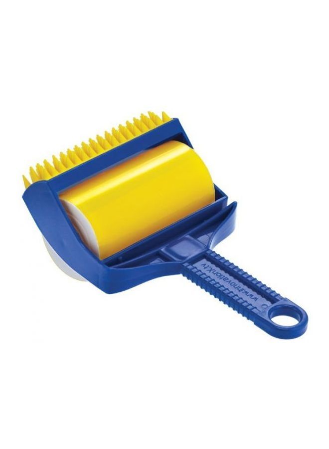 NIBEMINENT 2-Piece Lint Roller And Brush Set Blue/Yellow - Image 2
