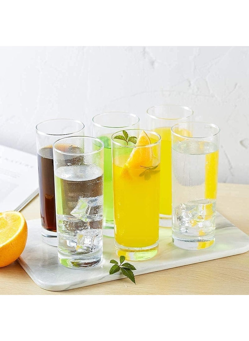 smart serve Smartserve Crystal Tall Highball Glasses Set of 6 330ml Each Premium LeadFree Glass for Drinking Cocktails Mocktails Beer Vodka Water Juice Durable Elegant GiftReady Party Glass Set  - Image 3