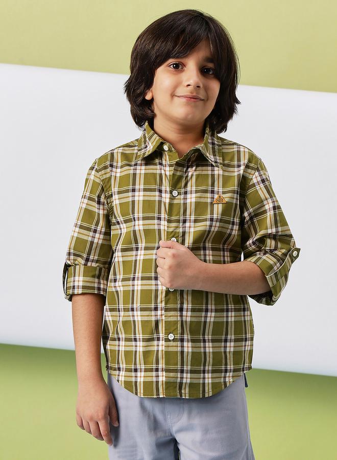 Stylo Bug Checked Long Sleeve Shirt - Image 1