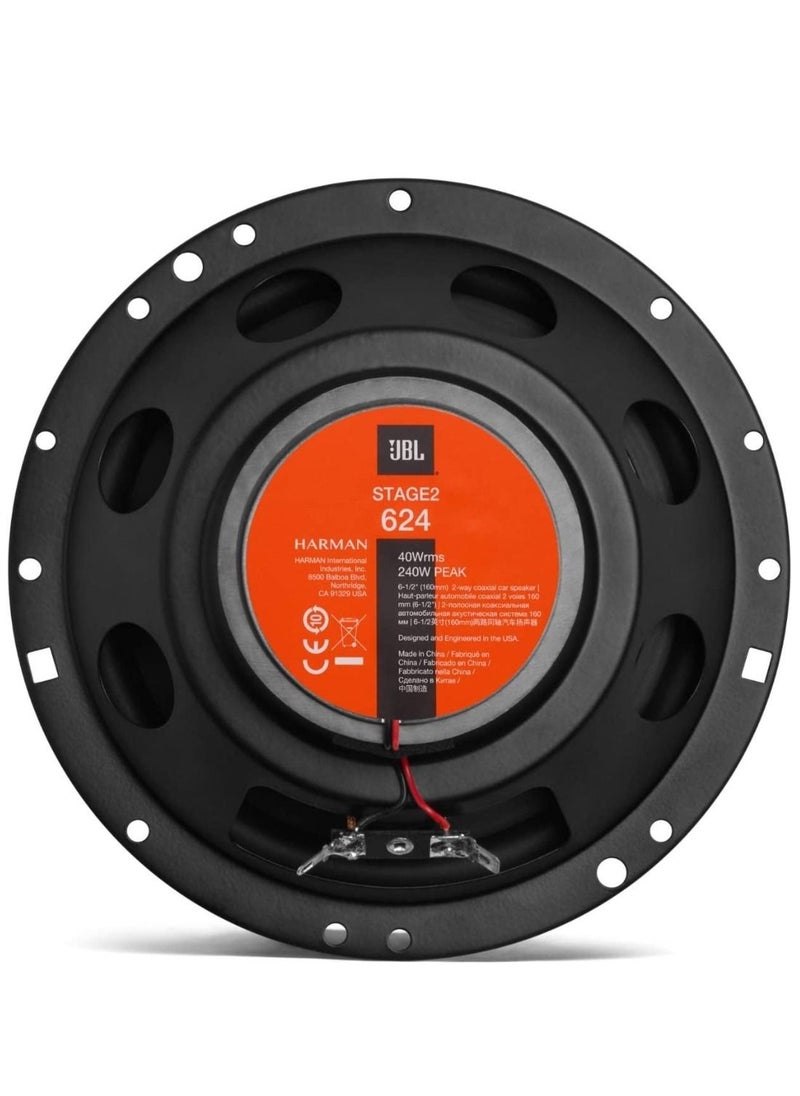 JBL Stage2 624 6 Inch Two Way Coaxial Car Speaker With Grids