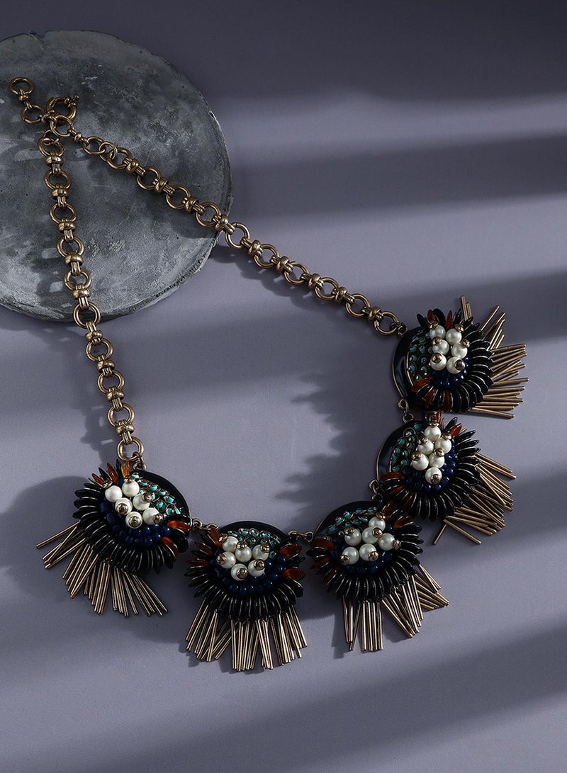 SOHI Designer Statement Stone Artificial Necklace Jewellery  - Image 4