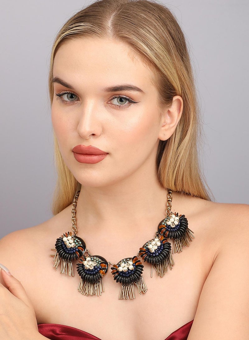 SOHI Designer Statement Stone Artificial Necklace Jewellery  - Image 3
