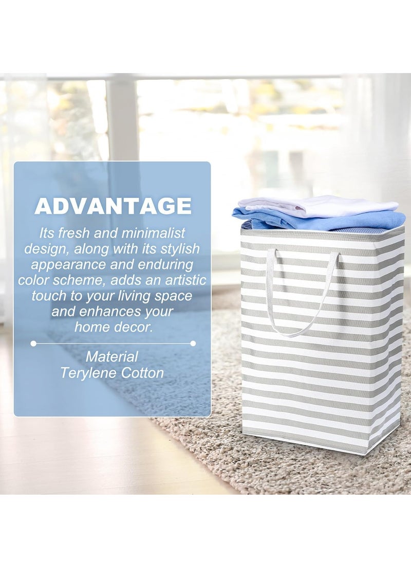 راكسوم سلة غسيل كبيرة، سلة غسيل مقاومة للماء، سلة قابلة للطي لغرفة الملابس وغرفة النوم والحمام - Image 3