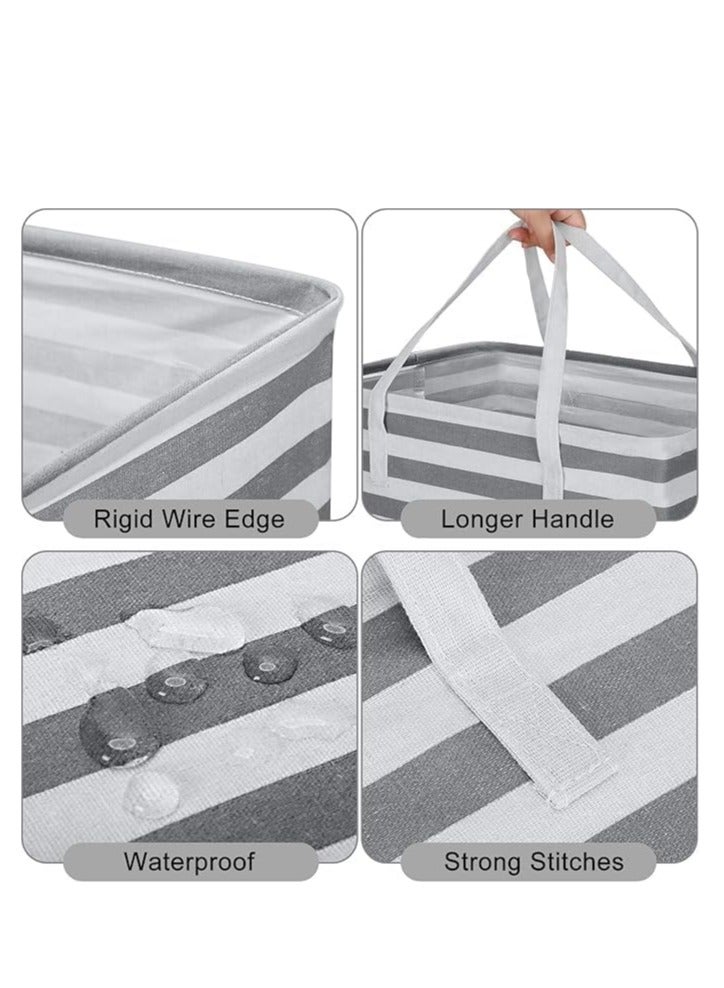 راكسوم سلة غسيل كبيرة، سلة غسيل مقاومة للماء، سلة قابلة للطي لغرفة الملابس وغرفة النوم والحمام - Image 4