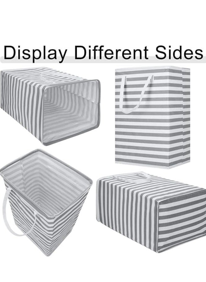 راكسوم سلة غسيل كبيرة، سلة غسيل مقاومة للماء، سلة قابلة للطي لغرفة الملابس وغرفة النوم والحمام - Image 5