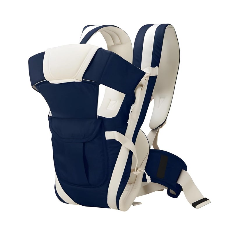 Laee cute Baby Carrier 4 in 1/Carry Bag/Cuddler Kids Facing in and Out Position Baby Carrier (Navy to Cream) - Image 1