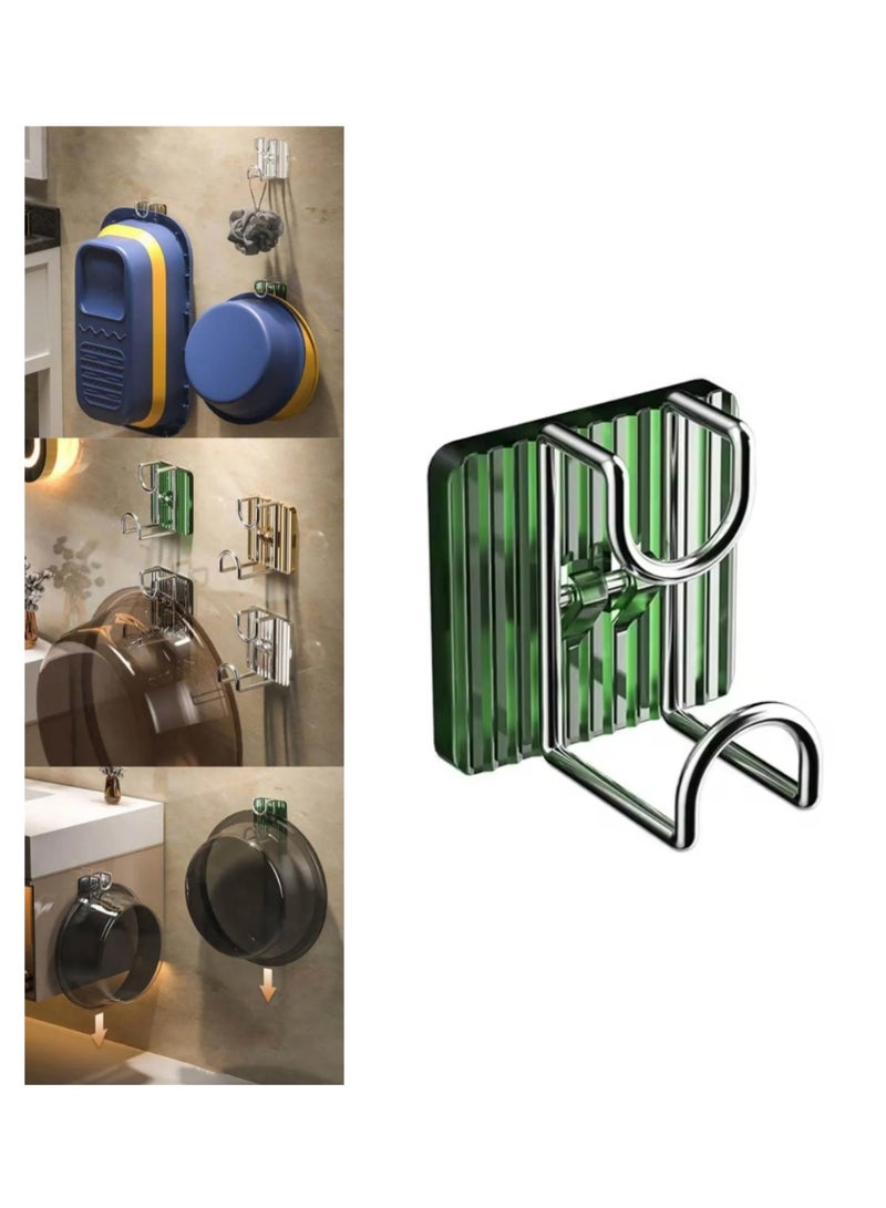 Wall Hook Easy to Clean Multifunctional Storage Hook Wall Hanging Adhesive Basin Hook - Image 1