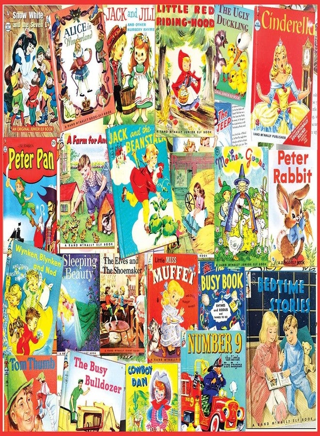 White Mountain 1000 Piece Jigsaw Puzzle Nostalgic Childhood Storybooks Collage with Large Pieces Gift for Adults and Family 24"x30" - Vintage Fairy Tales - Image 3