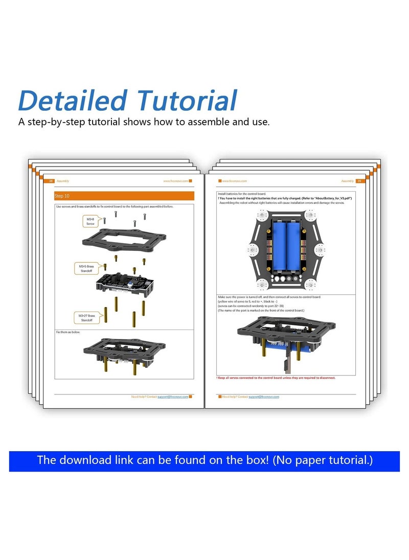 FREENOVE - Freenove Hexapod Robot Kit with Remote Control | Arduino Based Project | Raspberry Pi | Spider Walking Crawling 6 Legged | Detailed Tutorial | Android APP | Wi-Fi Wireless RC 2.4G Servo - Image 1