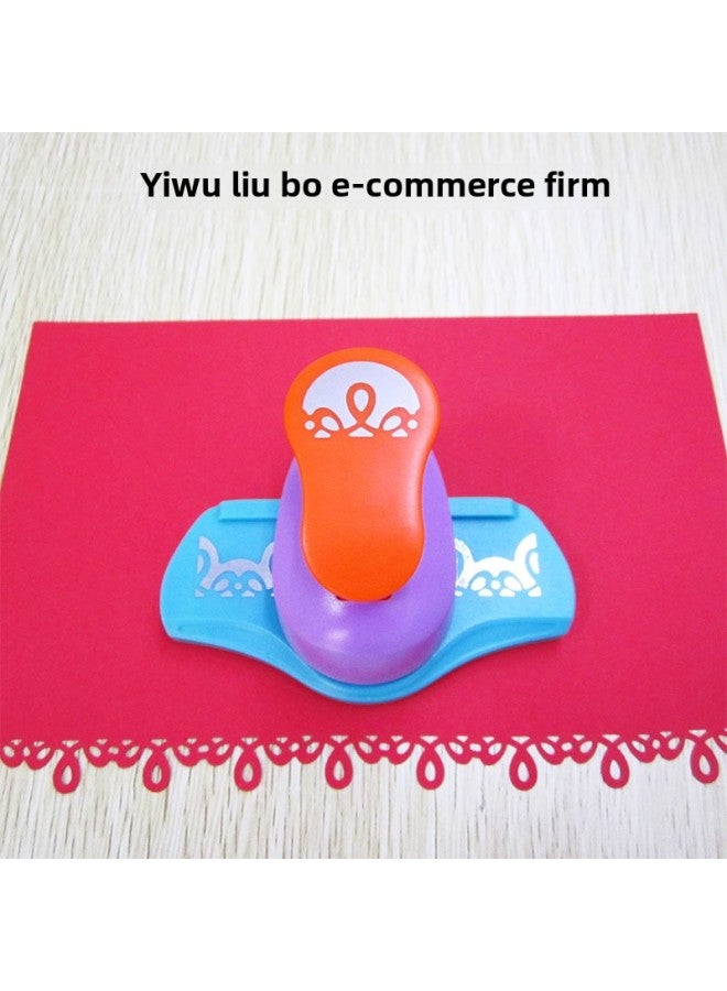 Large Children's Educational Flower Press Machine Diy Handmade Crafts Flower Edge Press Tool Toy/puzzle Type-Color:Three Ring Flower Belt (2.3cm Long And 1.3cm Wide)  - Image 1