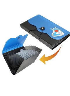 Terabyte 12 Pockets Expanding File Holder, 2Pcs A6 PP Accordion Coupon Organizers assoted color with Labels, Waterproof Expandable Receipt Storage Wallet for Home, Office, School, Pockets Receipt Organizer  - Image 2