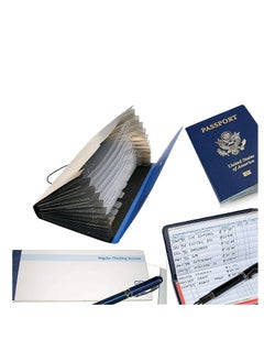 Terabyte 12 Pockets Expanding File Holder, 2Pcs A6 PP Accordion Coupon Organizers assoted color with Labels, Waterproof Expandable Receipt Storage Wallet for Home, Office, School, Pockets Receipt Organizer  - Image 3