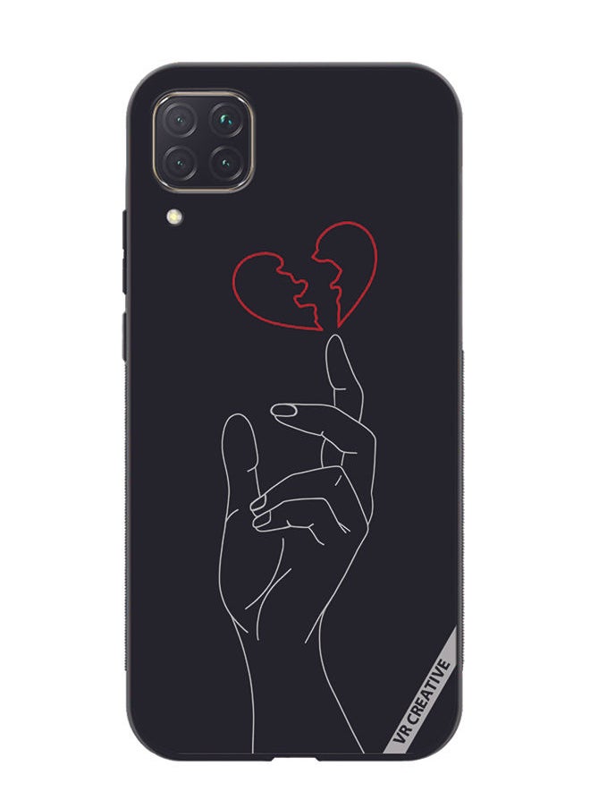 Protective Case Cover For Huawei Nova 7i/P40 Lite Heart Broken Design Multicolour