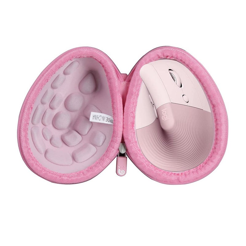 Hermitshell Hard Travel Case for Logitech Lift Vertical Ergonomic Mouse (Pink, Case for Right-Handed Mouse) - Image 1
