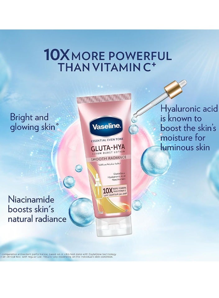Vaseline Vaseline Essential Even Tone Body Lotion Smooth Radiance, Gluta-Hya Serum Burst, 10X More Powerful than Vitamin C, Deeply Moisturising, 200ml - Image 2