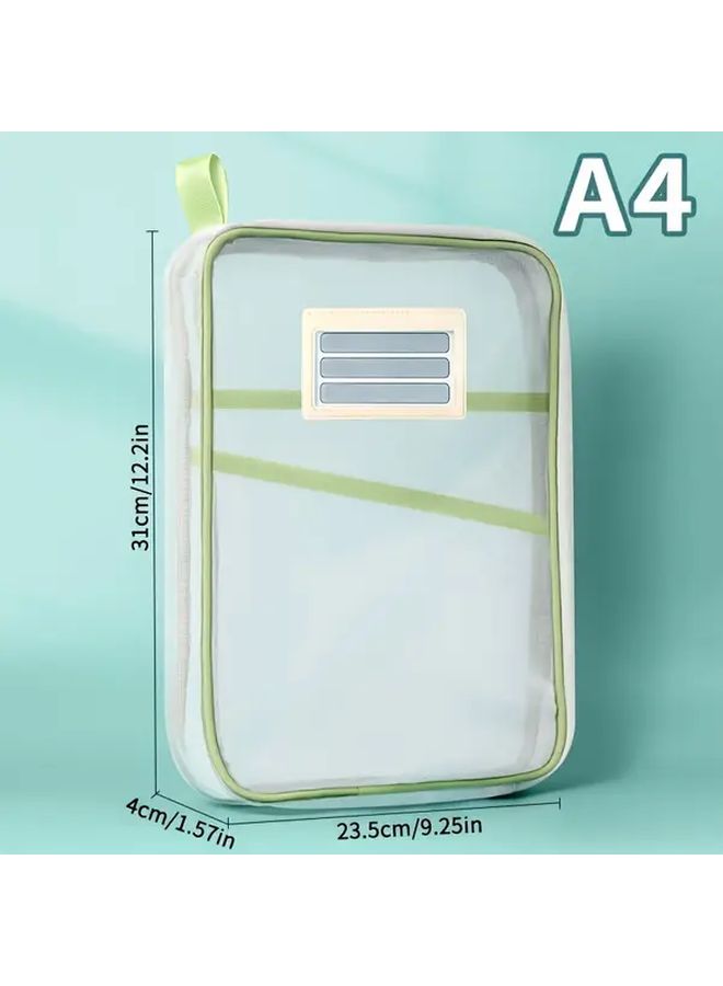 Pink 3 Layer Mesh A4 Document Organizer For School Supplies And Files - Image 4