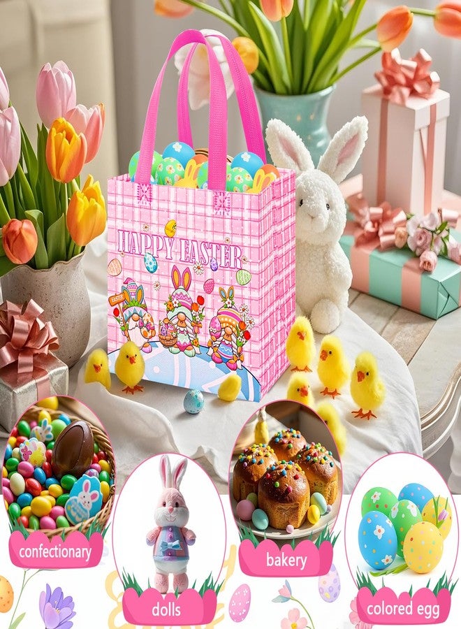 DECHISY 6 Pack Easter Gift Bags, 8.3×7.9×6 inch Non-Woven Large Easter Bags with Handles, 6 Unique Patterns Egg Hunt Baskets for Kids, Party Supplies - Image 5