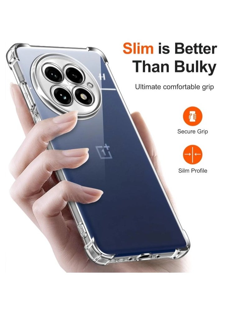 Case for oneplus 13 Clear TPU Four Corners Protection Cover Transparent Soft funda