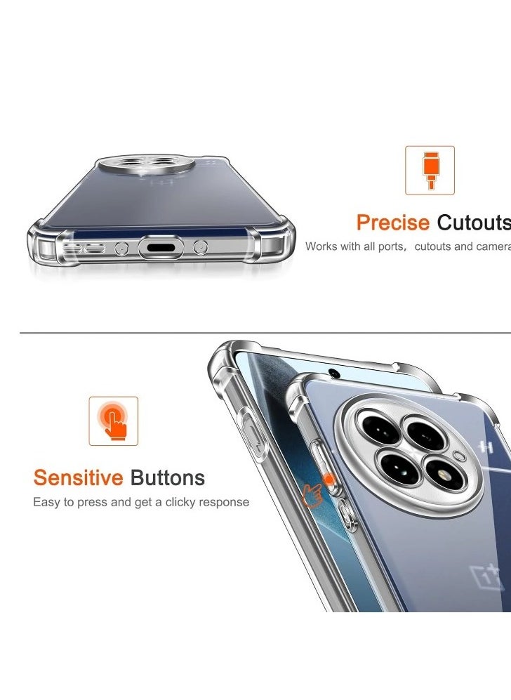 Case for oneplus 13 Clear TPU Four Corners Protection Cover Transparent Soft funda