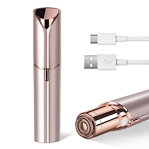 claities Facial Hair Remover for Women- as Seen on TV Painless Face Shaver -Mini Hair Remover, Electric Razor Shaver Portable Bikini Epilator for Lips, Chin, Armpit, Peach Fuzz, Fingers, Neck, Cheek(Champagne - Image 1