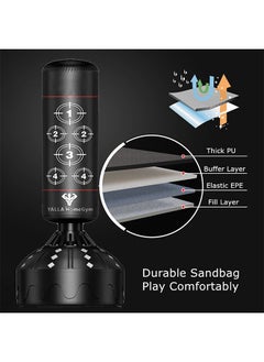 Yalla HomeGym Heavy -Duty Free Standing Boxing/Punching Bag Trainer with Targets, Suction Cup Base  - Image 2