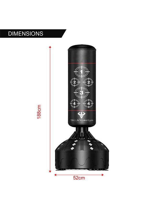 Yalla HomeGym Heavy -Duty Free Standing Boxing/Punching Bag Trainer with Targets, Suction Cup Base  - Image 5