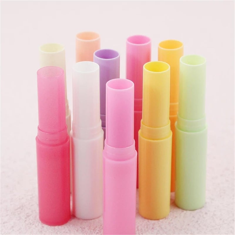 Empty Lip Balm Tubes 30/50/100pcs 4ml Lip Balm Container With Caps Portable Mini Empty Stick Tube Lipstick Travel Cosmetic Containers(Beige,50pcs) - Image 3