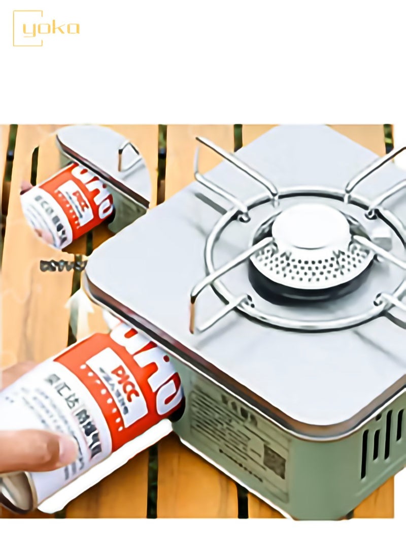 يوكا موقد غاز محمول وخفيف الوزن للغاية - موقد غاز متعدد الوظائف للتخييم والصيد والطبخ الداخلي، لا يحتاج إلى مصدر طاقة، مثالي لجميع مغامراتك - Image 4
