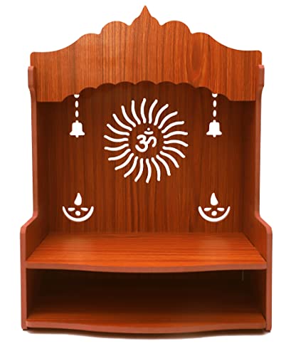 DIVOKAH معبد ديفوكا الجميل من خشب MDF للعبادة في المنزل والمكتب معلق على الحائط (سمك 8 مم) - Image 1