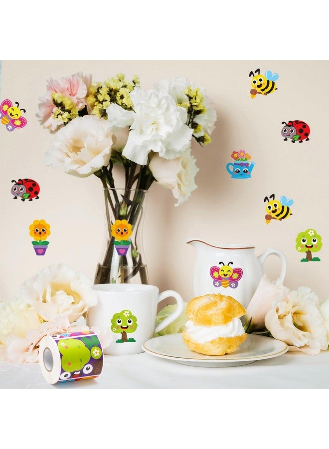 ANGOLIO 300Pcs Spring Theme Make a Face Stickers Roll Spring Butterfly Ladybug Make Your Own Spring Stickers Mix and Match Insect Face Summer DIY Crafts Classroom Activities Games School Rewards - Image 4