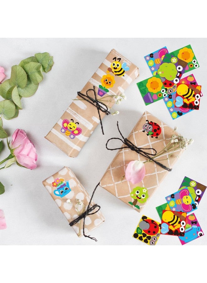 ANGOLIO 300Pcs Spring Theme Make a Face Stickers Roll Spring Butterfly Ladybug Make Your Own Spring Stickers Mix and Match Insect Face Summer DIY Crafts Classroom Activities Games School Rewards - Image 5