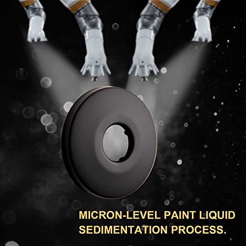 OFFO Shower Arm Flange 2.5" in Outer Diameter Replacement Shower Head Arm Escutcheon Plate Suitable for Most Brands Shower Head Arms, Matte Black - Image 4