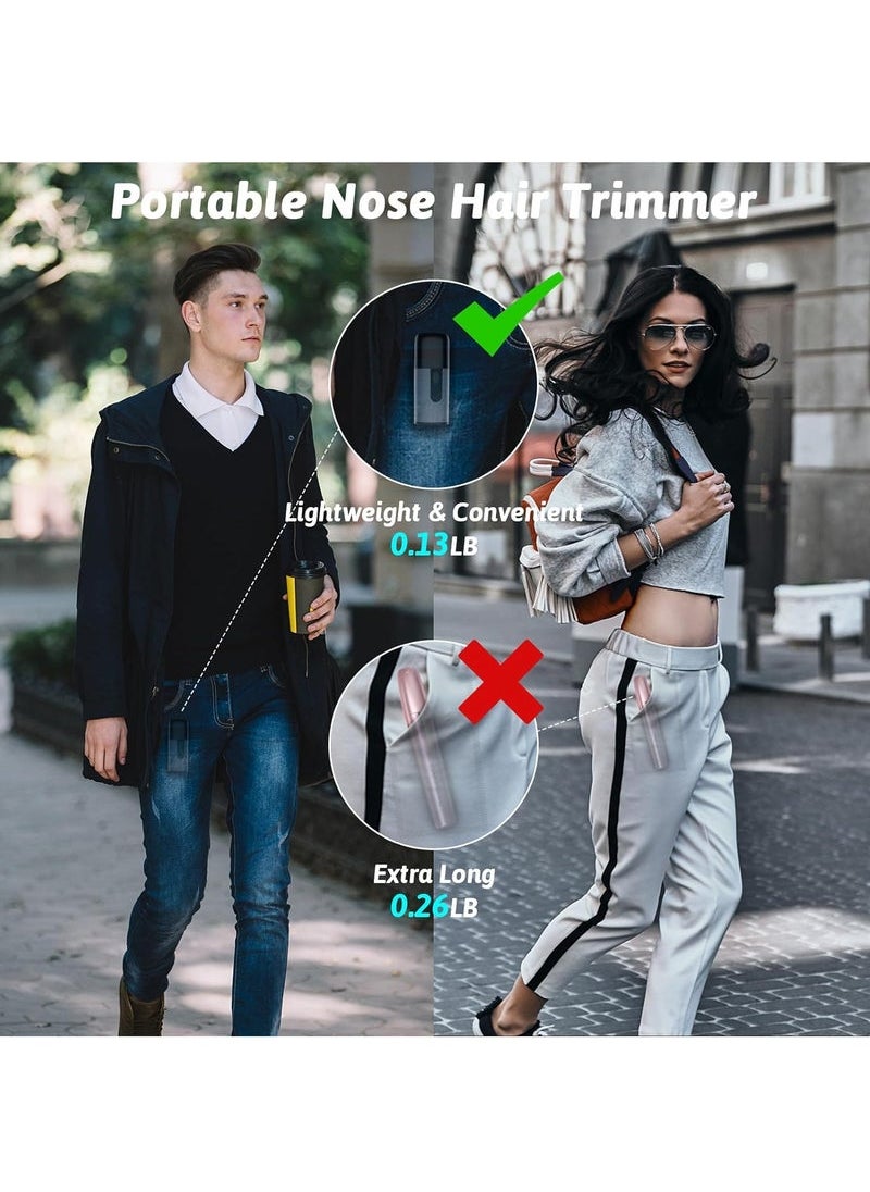 Generic Hair Trimmer, Ear and Nose Hair Trimmer for Men with Fast Charging Built-in Battery, Dual Edge Blade, High-Speed 8000rpm Motor, LCD, Portable Nose Hair Trimmer for Women  - Image 2