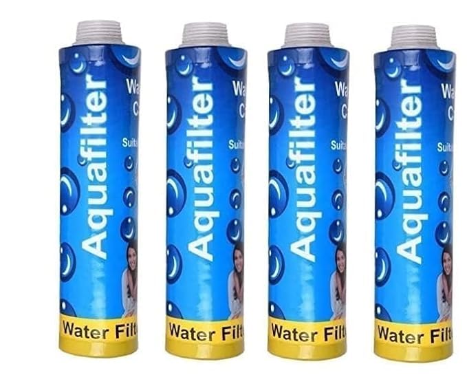 Filox 9 Inch Pre Filter Carbon Filter Cartridge | MLT Candle Type | Suitable for All Types of RO UV UF Water Purifiers | 9" Pre Filter Cartridge for Home Kitchen Water Filtration | Pack of 4 - Image 1