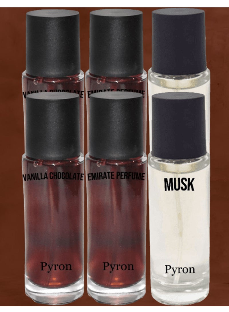 بيرون مجموعة العطور تحتوي على 2 من عطر امارات 2 من عطر فانيلا شوكولاته و 2 من عطر مسك 30 مل EDP - Image 1