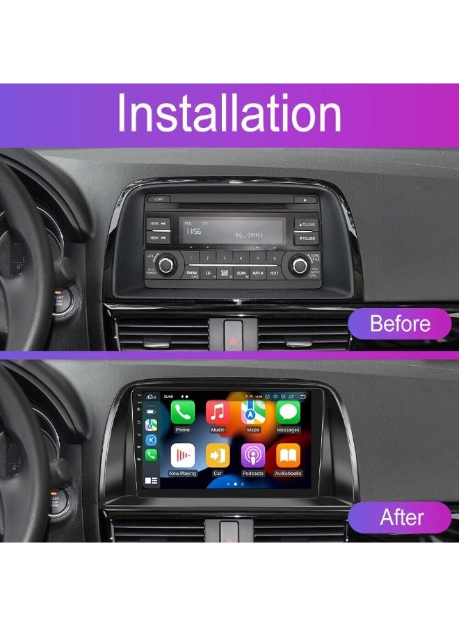 Vierex Fit Mazda CX-5 Car Stereo CX5 Android Screen 2013-2016 With Apple Carplay Android Auto Wireless WiFi DSP FM&AM BT AHD Camera Included Fast Interface QLED (8+128GB 8CORE Carplay) - Image 2
